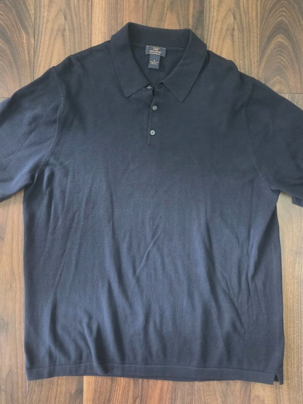 Brooks Brothers Navy Supima Cotton Short Sleeve Polo Sweater Men’s Large